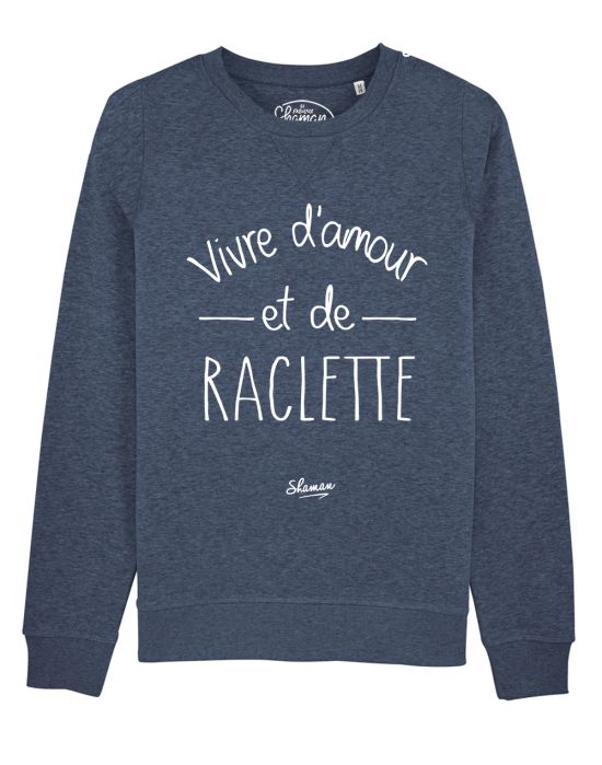 Sweat original à message homme Amour et Raclette Fabuleux Shaman