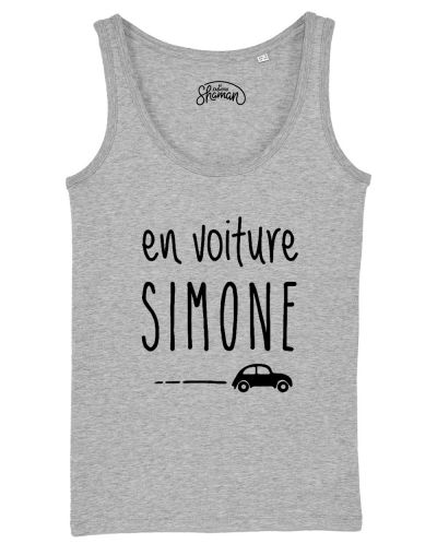 T-shirt à message imprimé En voiture Simone Femme Shaman